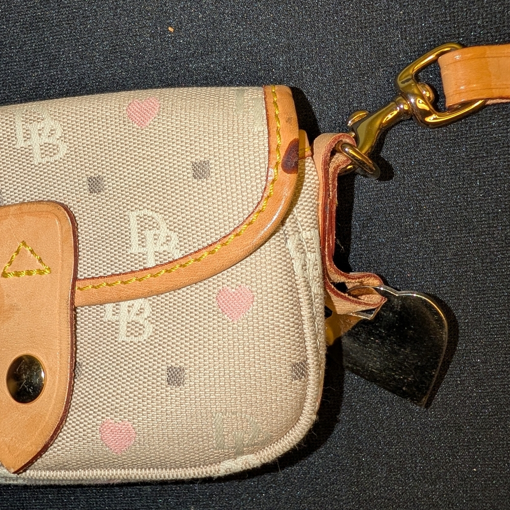 Dooney & Bourke Tan & Pink Heart Wristlet - Picture 5 of 5